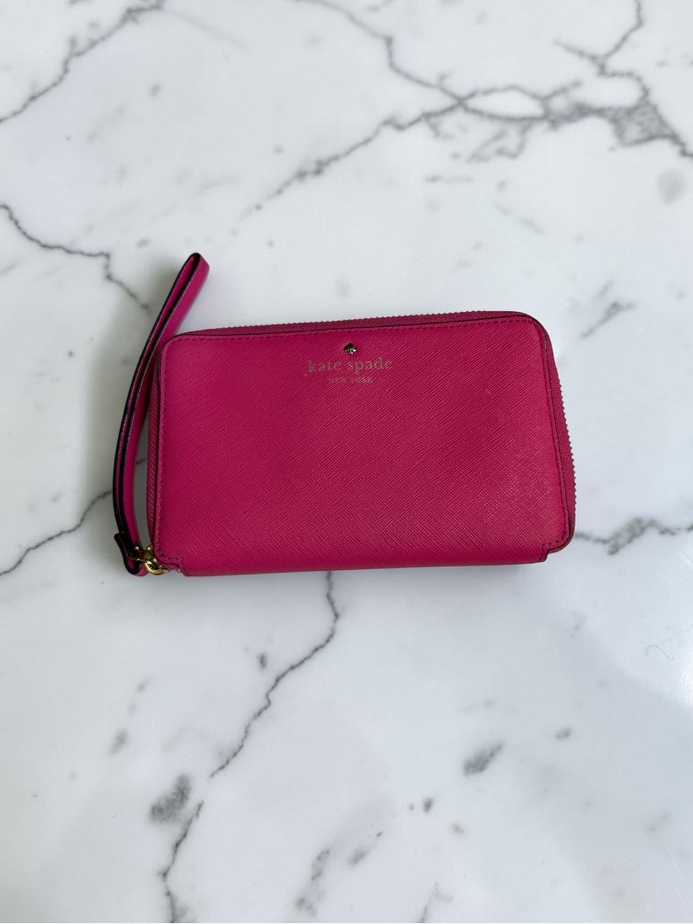 kate spade punk zip-around wristlet clutch